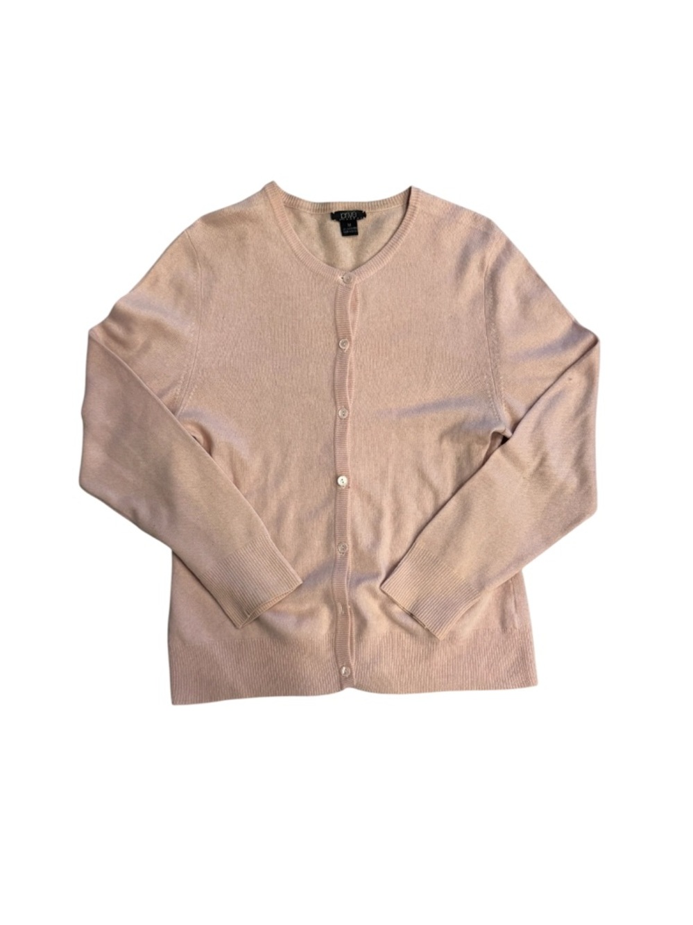 Prive 100% Cashmere Pink Button-Front Women’s Cardigan Size Medium
